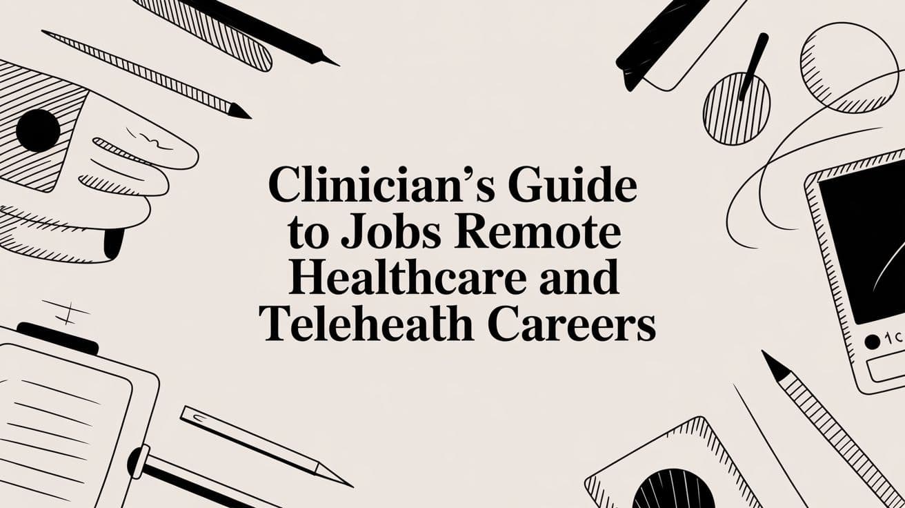 Clinician's Guide to jobs remote healthcare and Telehealth Careers