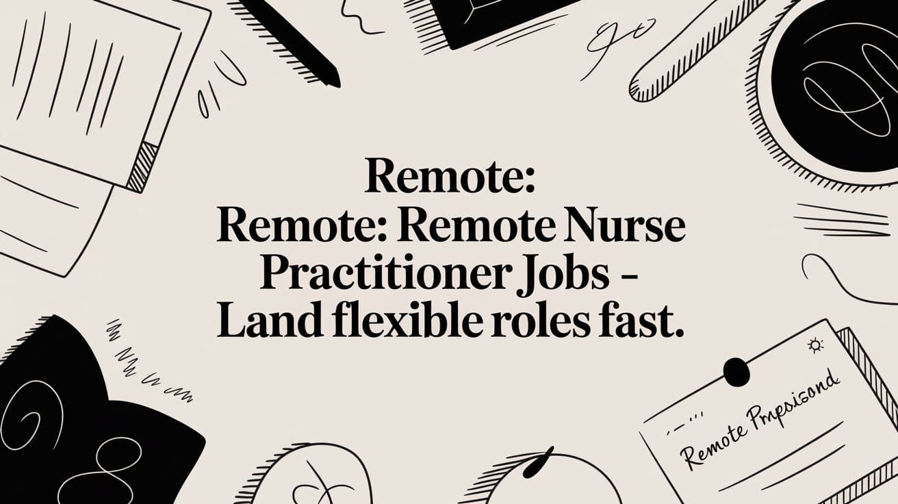 Remote: remote nurse practitioner jobs - Land Flexible Roles Fast