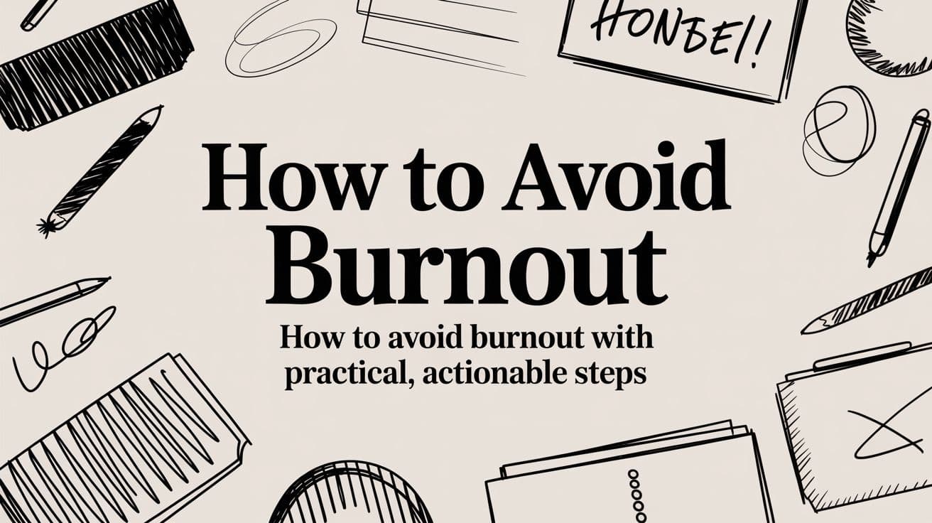 How to Avoid Burnout: how to avoid burnout with practical, actionable steps
