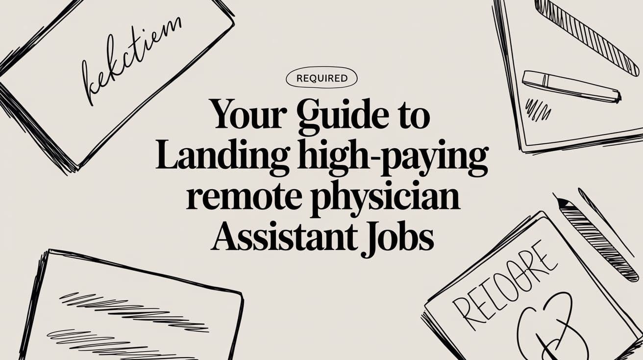 Your Guide to Landing High-Paying Remote Physician Assistant Jobs