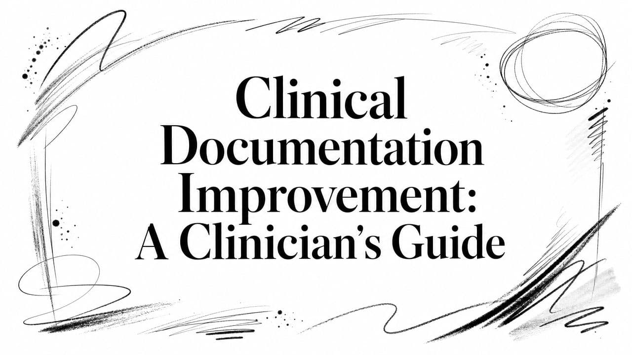 Clinical Documentation Improvement: A Clinician's Guide