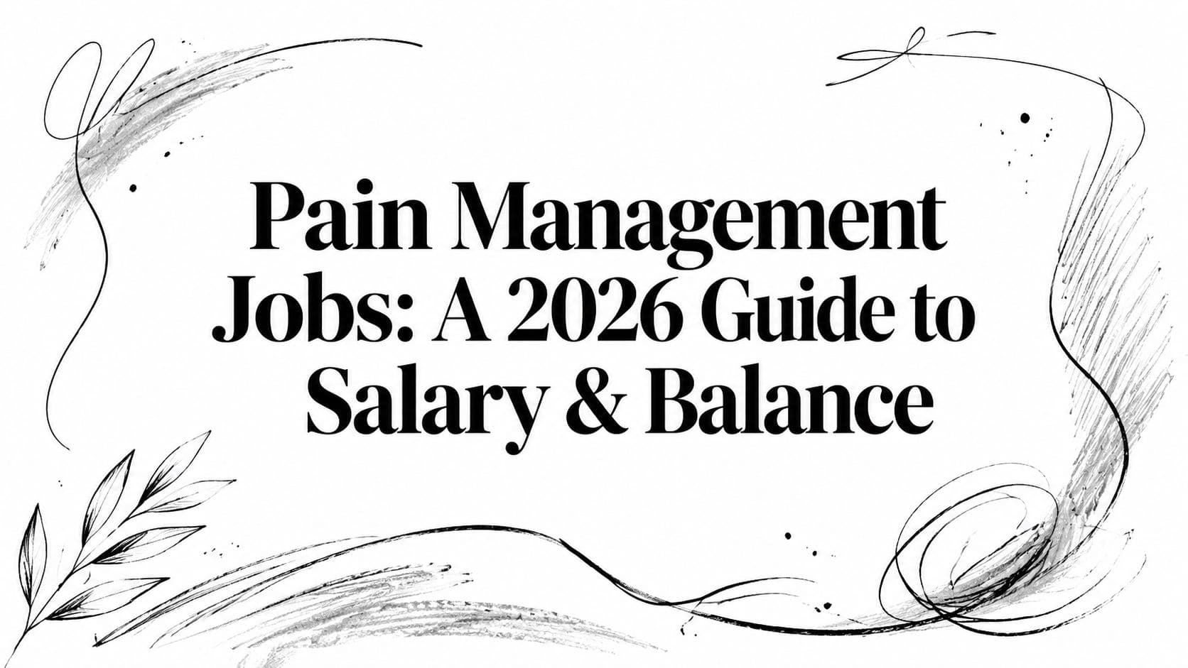 Pain Management Jobs: A 2026 Guide to Salary & Balance