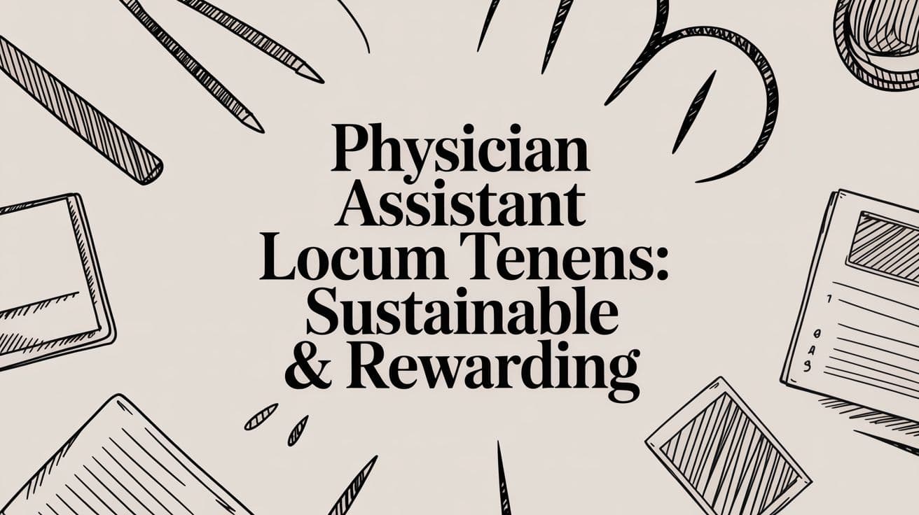 Physician Assistant Locum Tenens: Sustainable & Rewarding