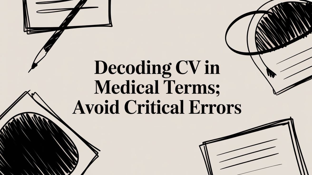 Decoding cv in medical terms: Avoid Critical Errors