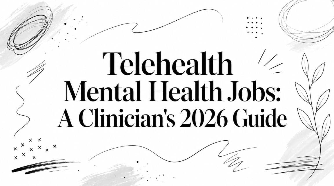 Telehealth Mental Health Jobs: A Clinician's 2026 Guide
