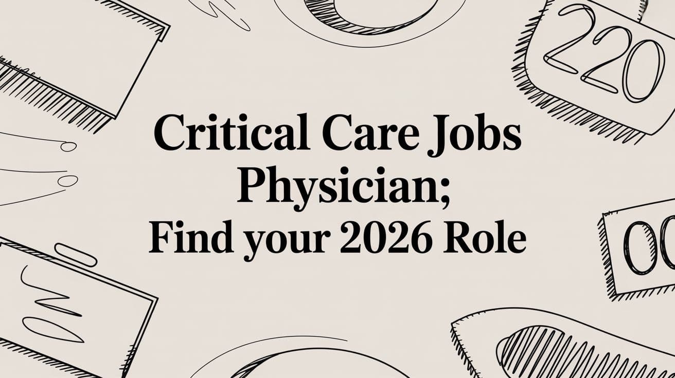 Critical Care Jobs Physician: Find Your 2026 Role