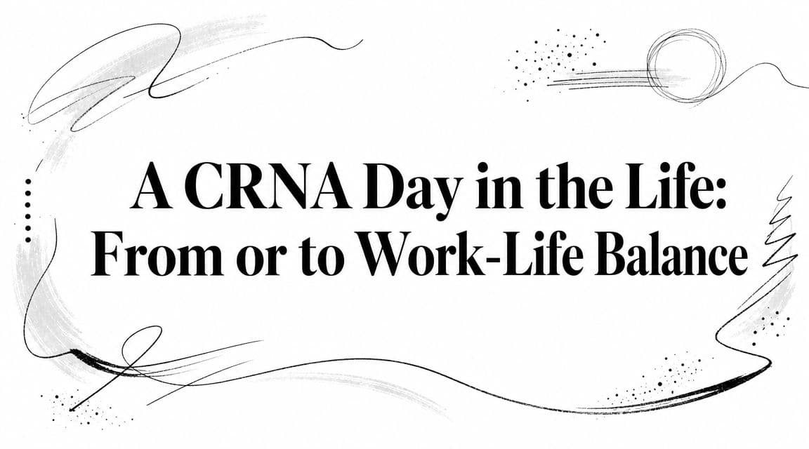A CRNA Day in the Life: From or to Work-Life Balance