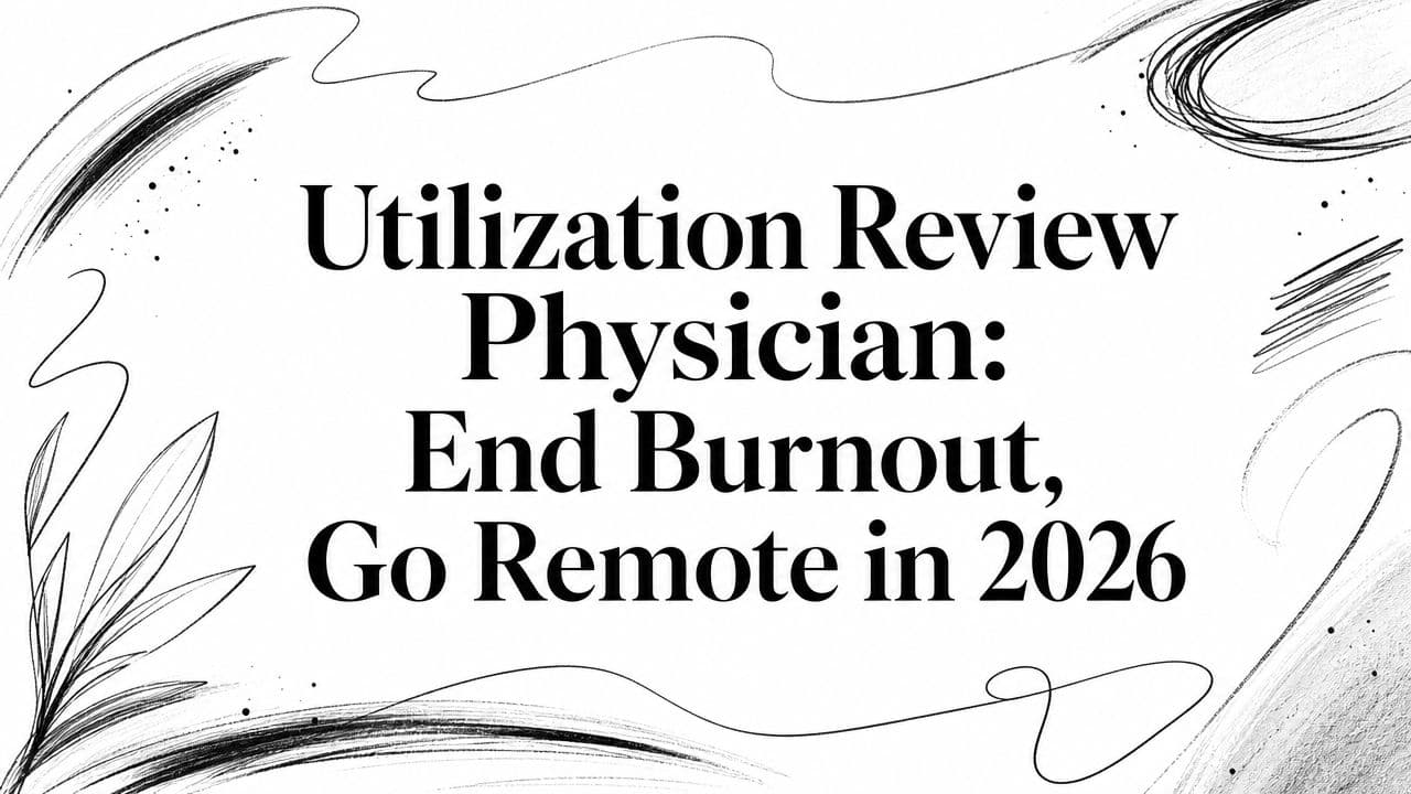 Utilization Review Physician: End Burnout, Go Remote in 2026
