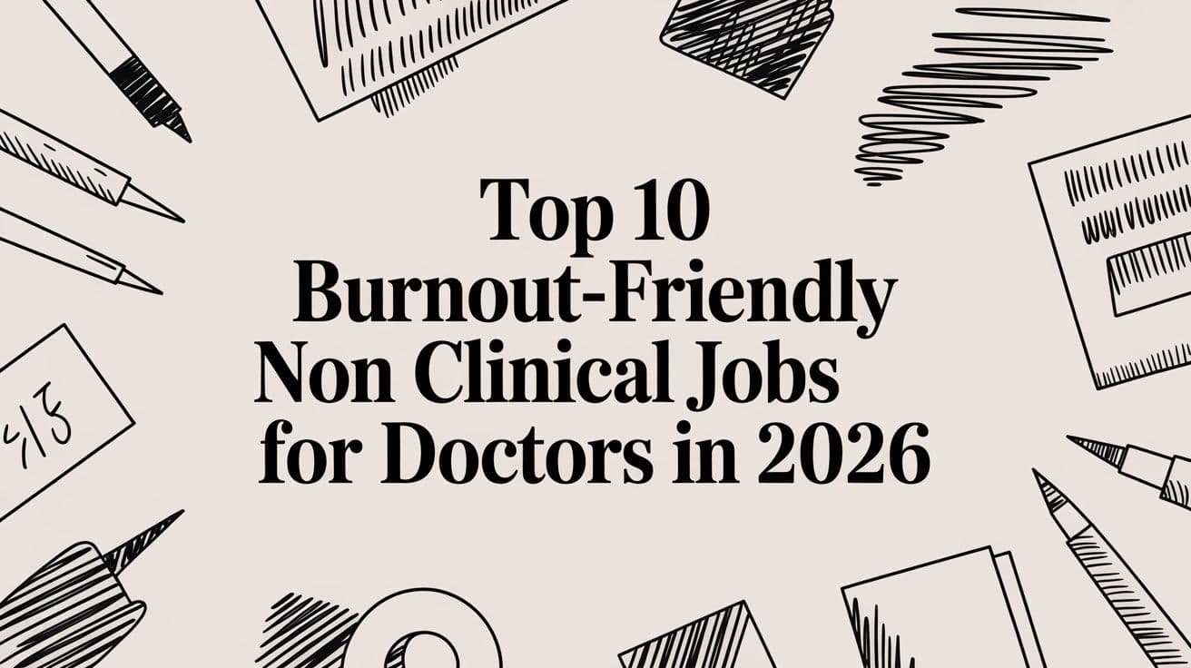 Top 10 Burnout-Friendly Non Clinical Jobs for Doctors in 2026