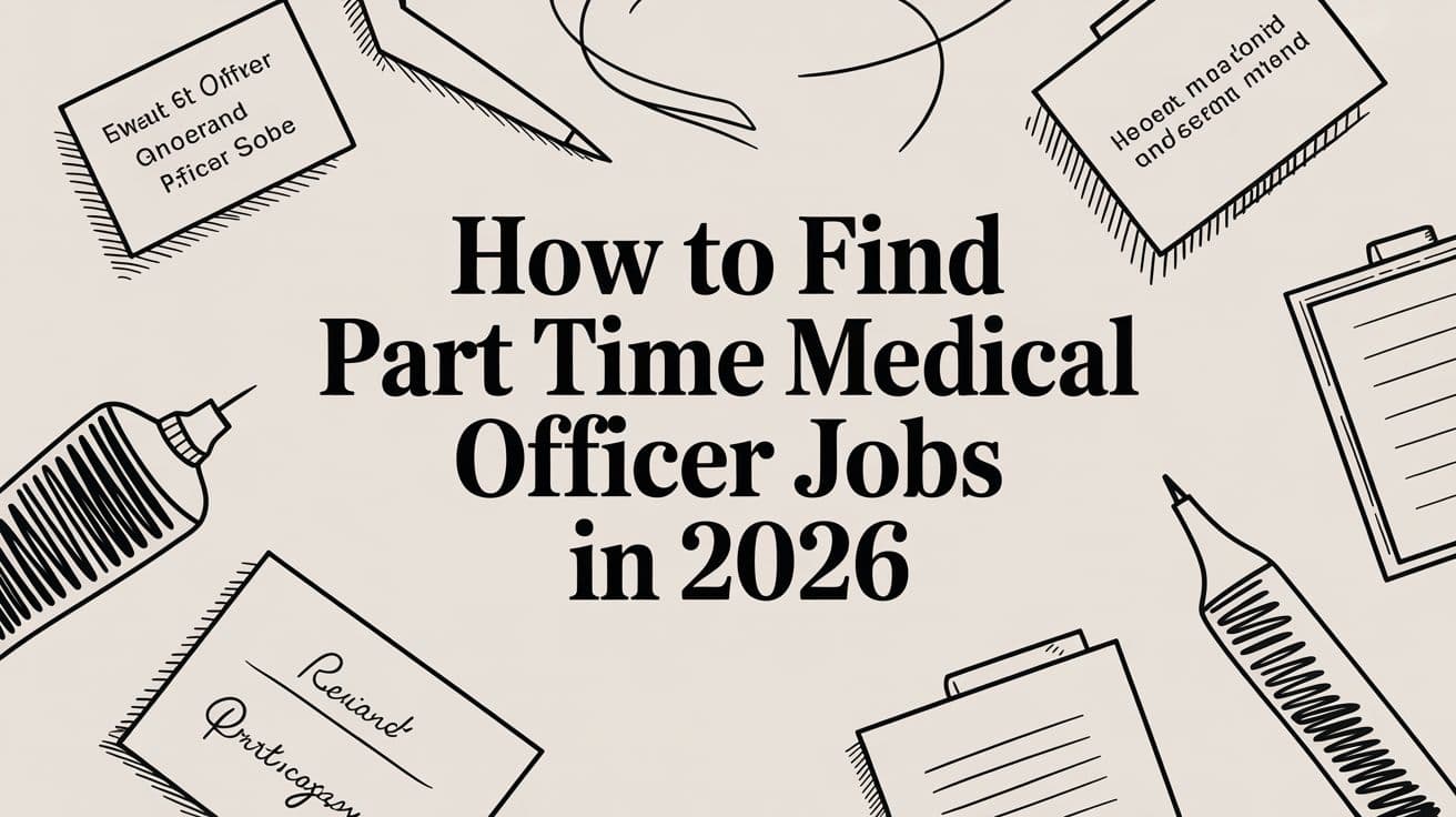 How to Find Part Time Medical Officer Jobs in 2026