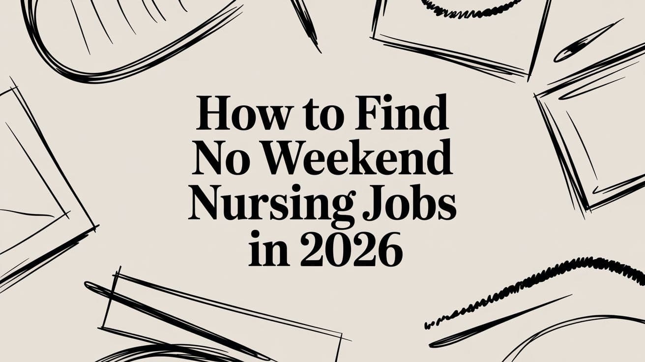 How to Find No Weekend Nursing Jobs in 2026
