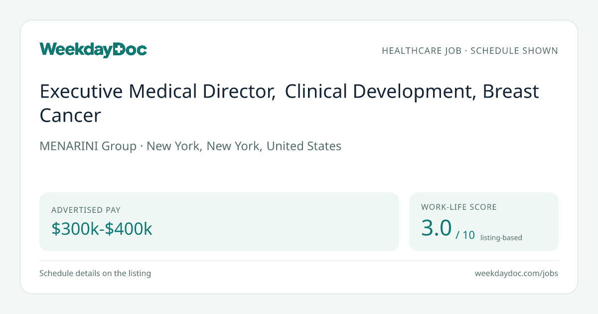 Executive Medical Director, Clinical Development, Breast Cancer